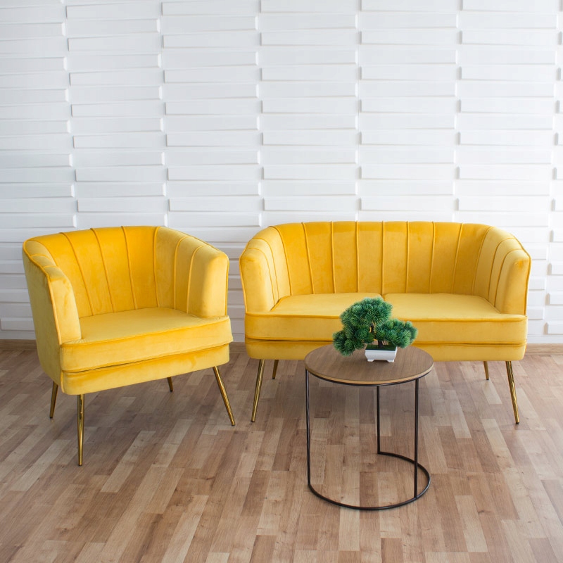 Fotel welurowy, koktajlowy. Muszla. Do salonu F109 Marka Escal