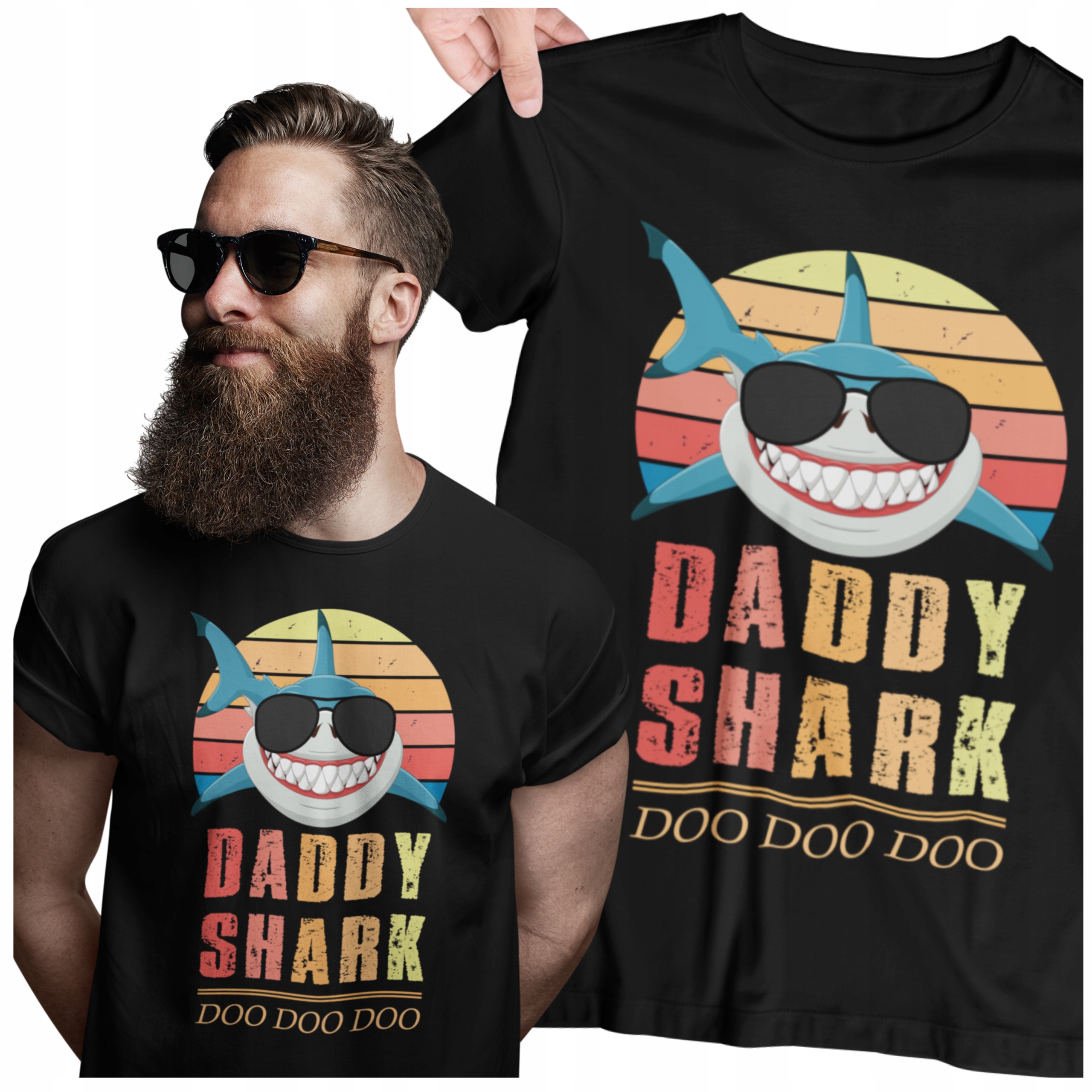 

Na Dzień Ojca Taty Koszulka Daddy Shark