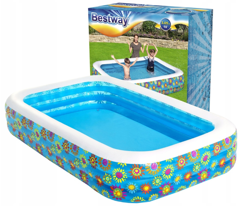 Basen Dmuchany Ogrodowy Rodzinny 305x183x56cm 1161l Bestway 54121
