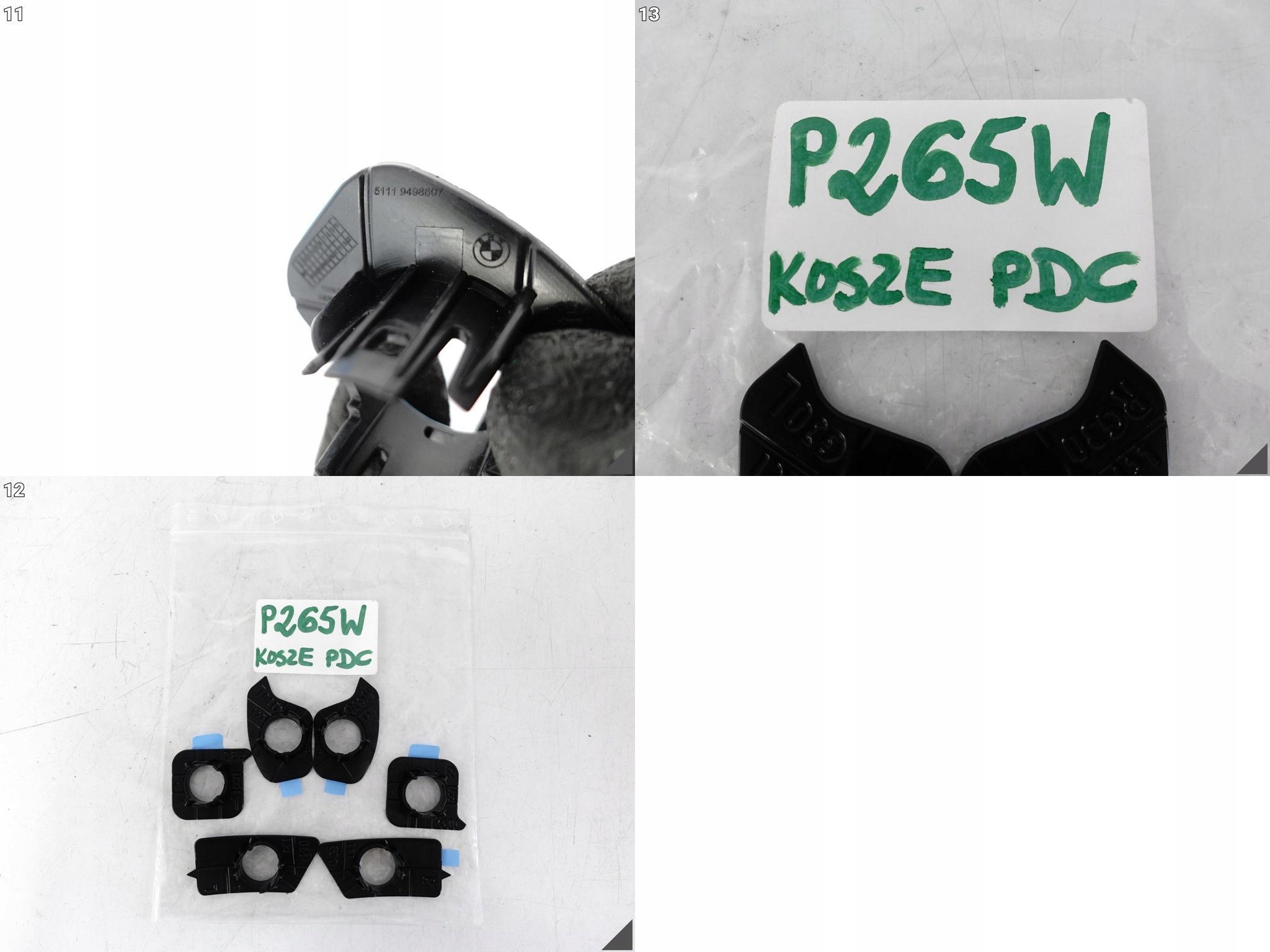 BMW 5 G30 G31 LCI LIFT KOSZYK bracket sensor PDC bumper front KOMPLET 6PDC