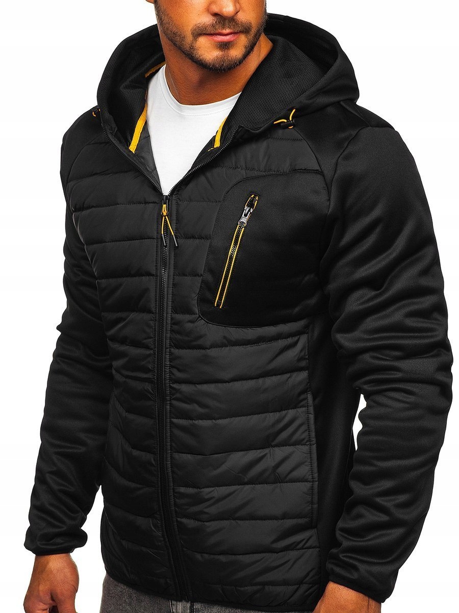 

Kurtka Męska Przejściowa Czarna KS2150 Denley_m