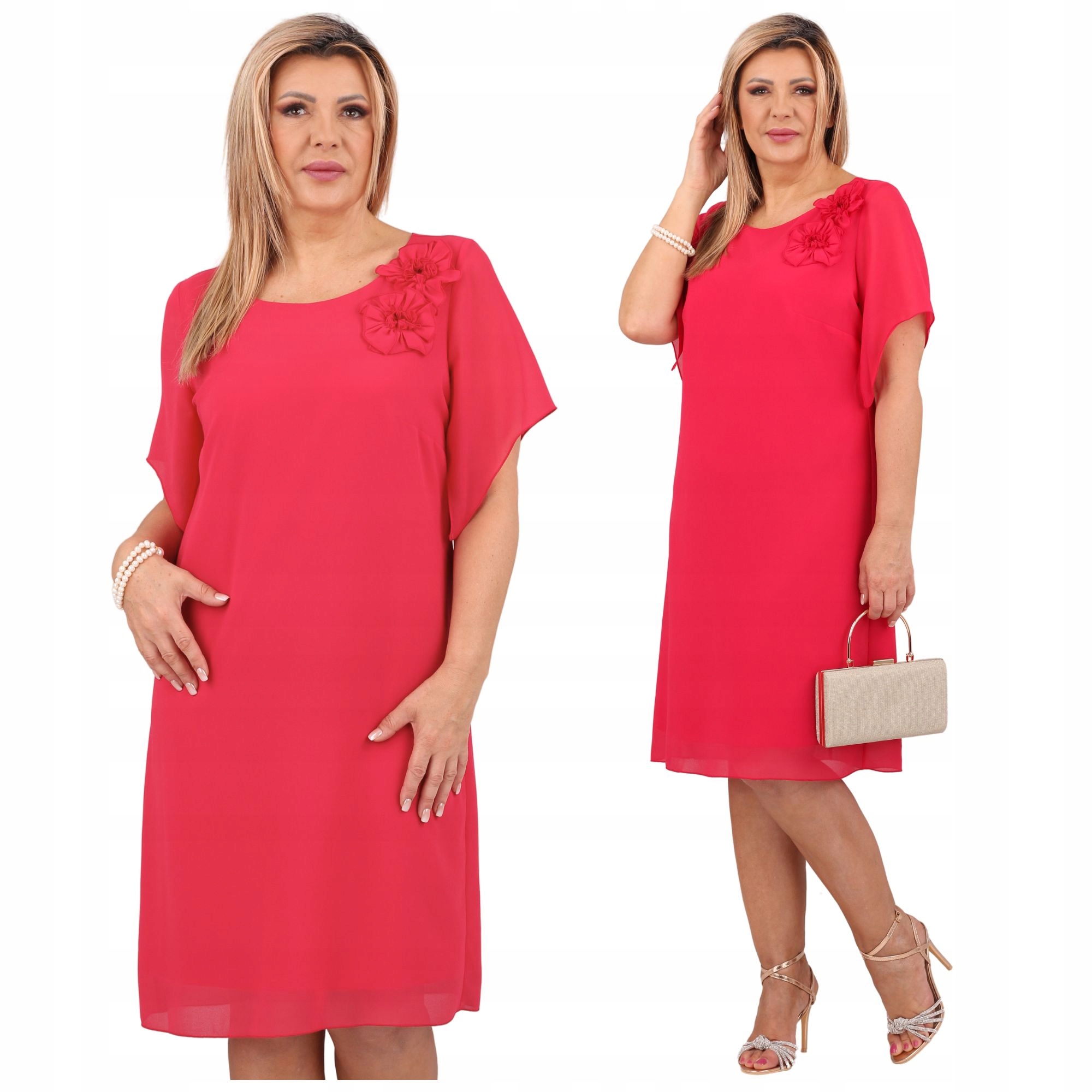 Sukienka Szyfonowa Duże Rozmiary Polski Producent Na Wesele