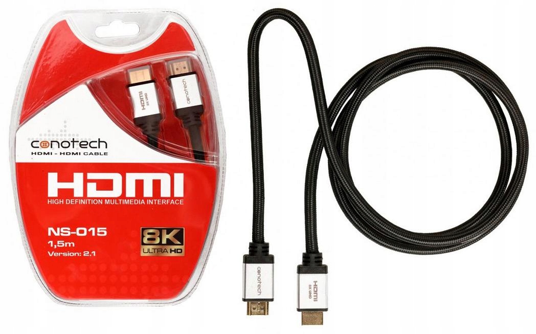 

Kabel Hdmi-hdmi Conotech Przewód Hdr 2.1 8K 1,5m