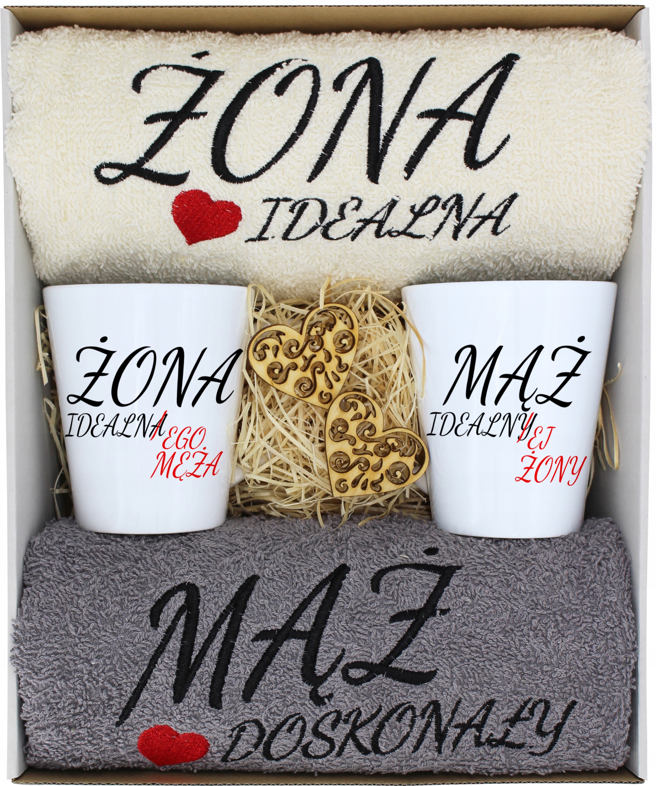 Ślub Żona Mąż Rocznica Ręczniki Kubki