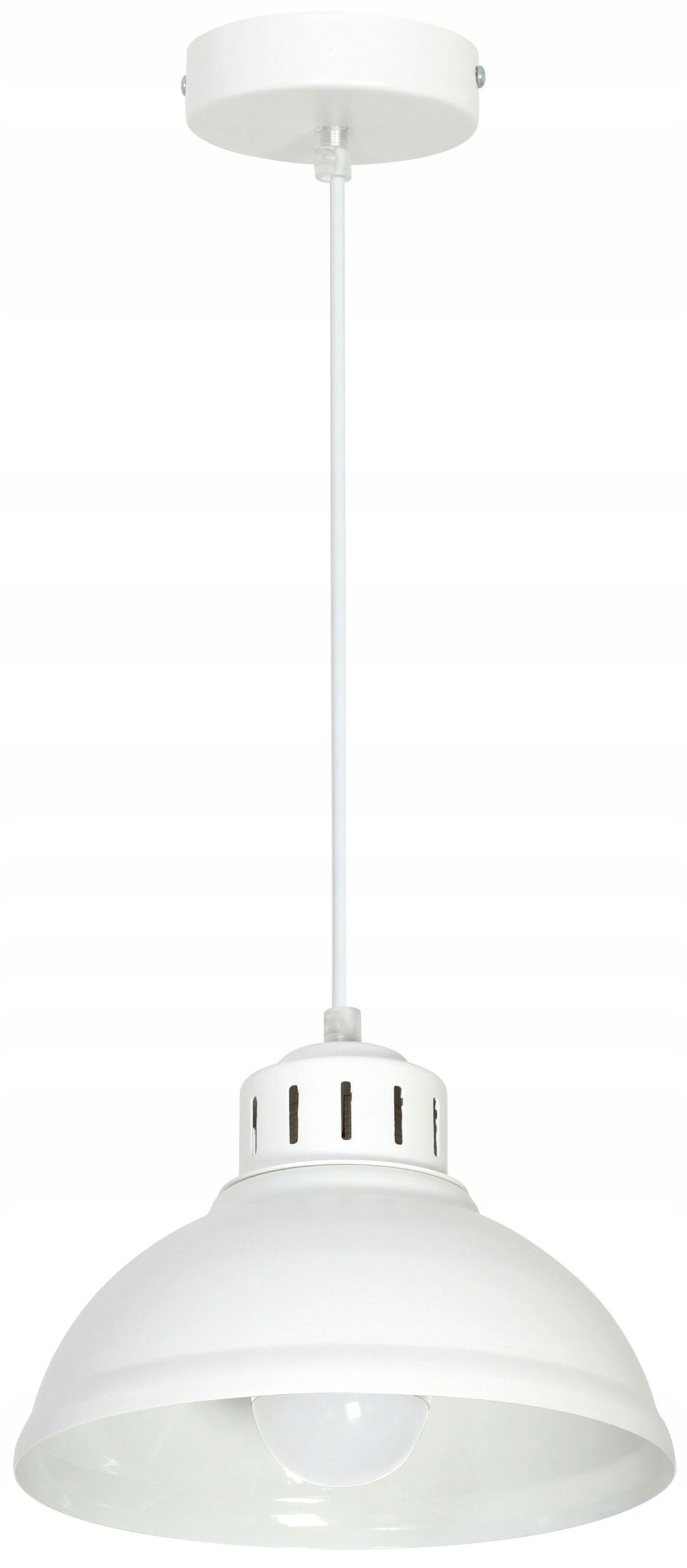 Závěsná lampa Sven Bílý kovový akcent v moderním stylu