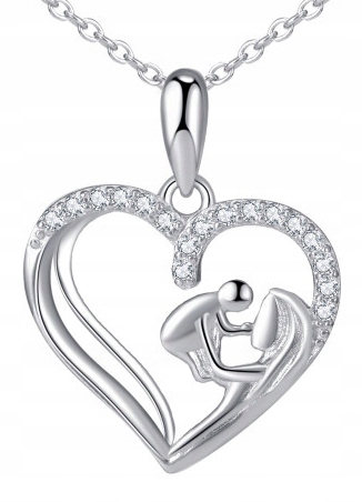 Stříbrný Řetízek S Dámským Řetízkem, Dárek Pro Matku A Dítě