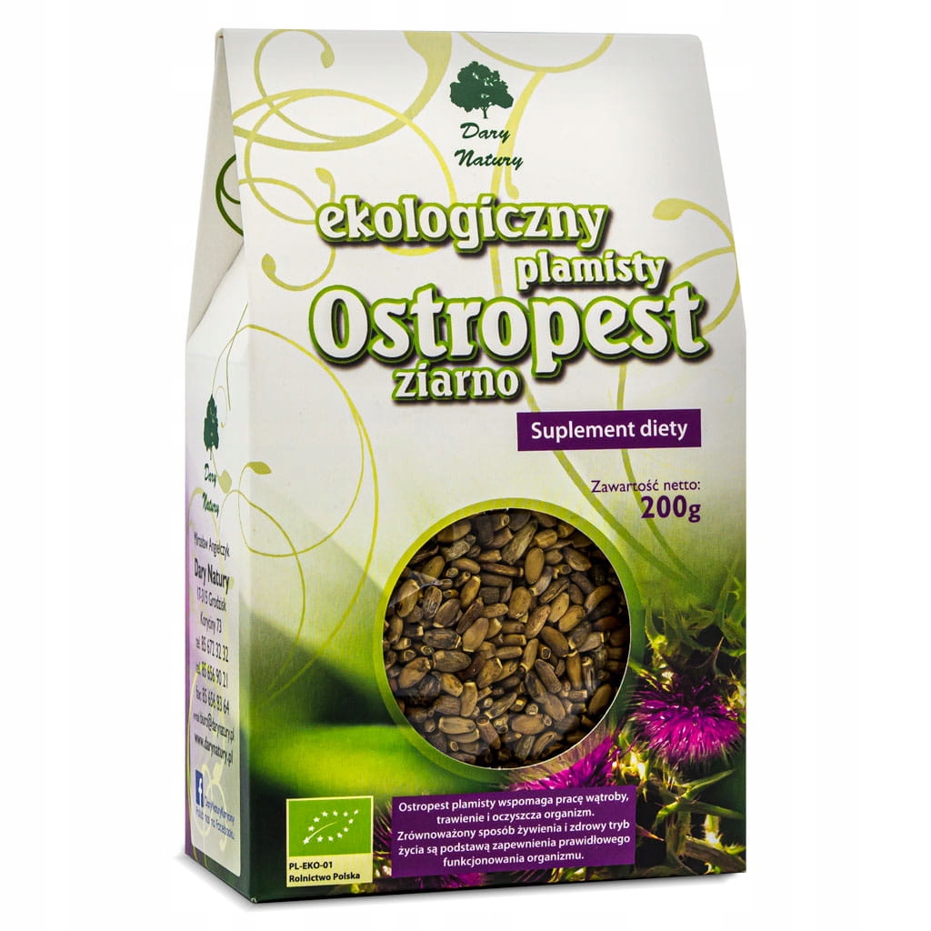 

Ostropest Plamisty Ziarno Bio 200g Dary Natury