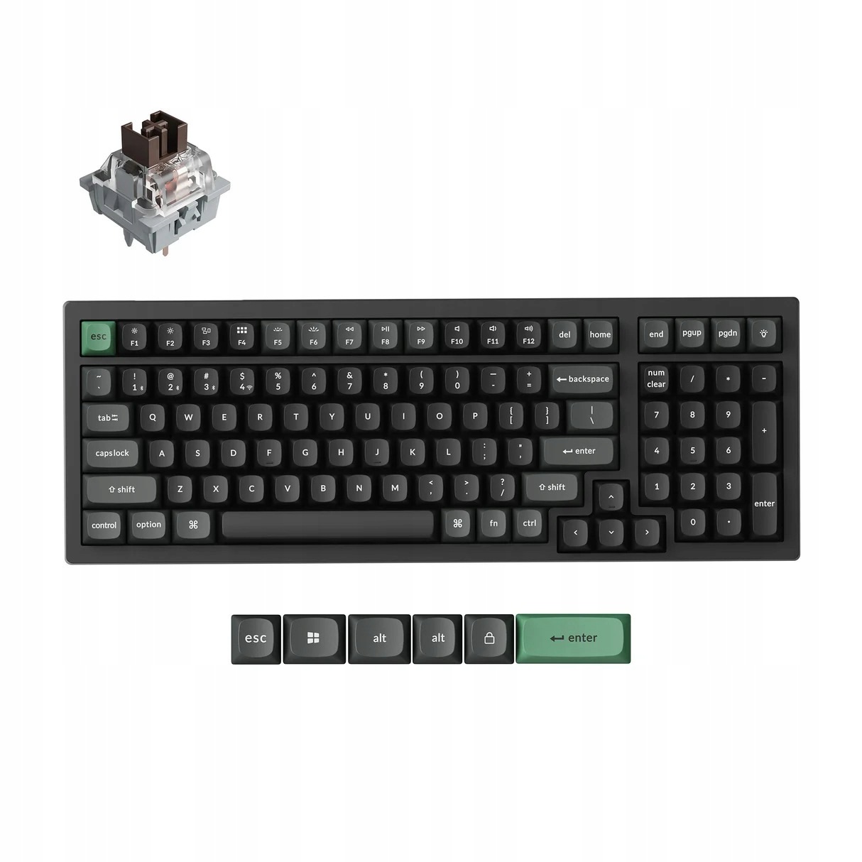 Bezdrátová mechanická klávesnice Keychron K4 Ultra 8K Apex Brown K4U-H3