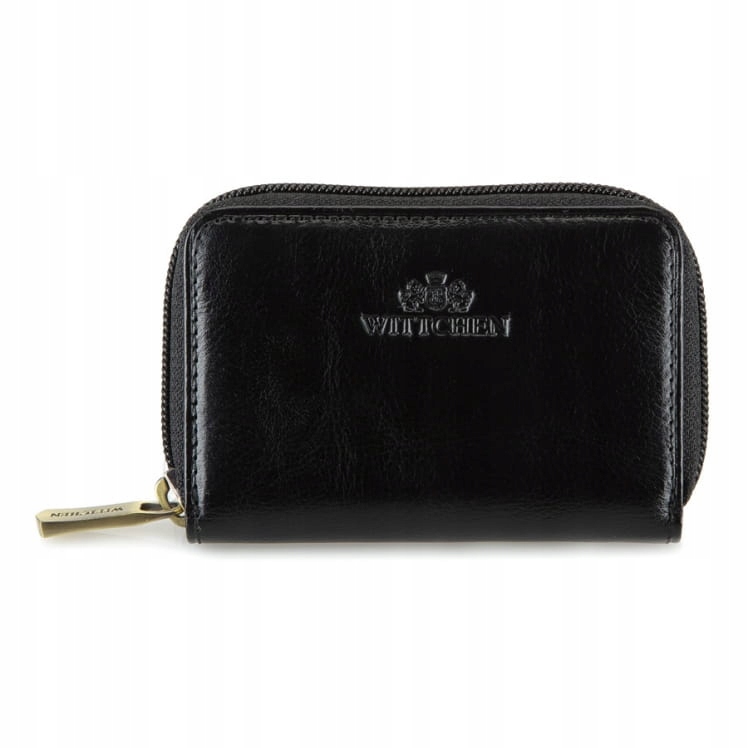 Pouzdro na kreditní karty Wittchen Italy 21-2-218-1 černá přírodní kůže