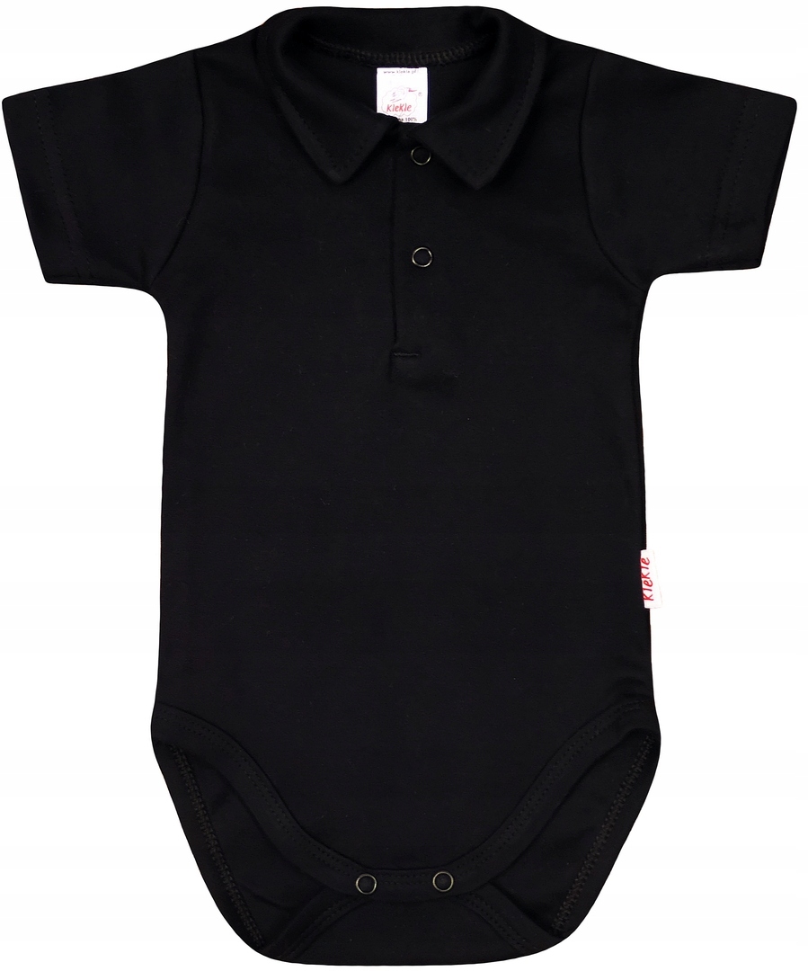 Body KOŁNIERZYK Polo KR Czarne r 74 KLEKLE