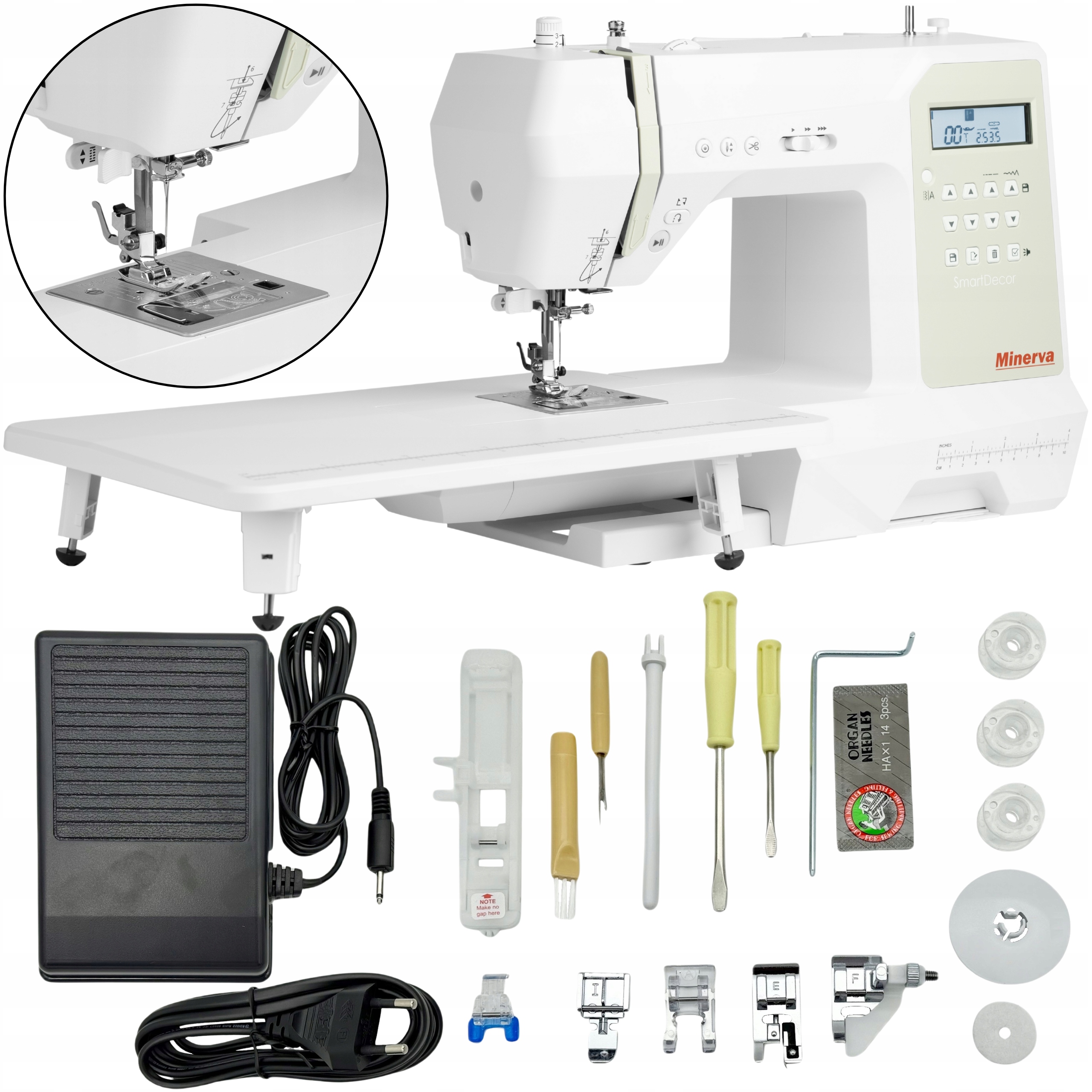 Maszyna do szycia domowa komputerowa profesjonalna mocna Minerva SmartDecor