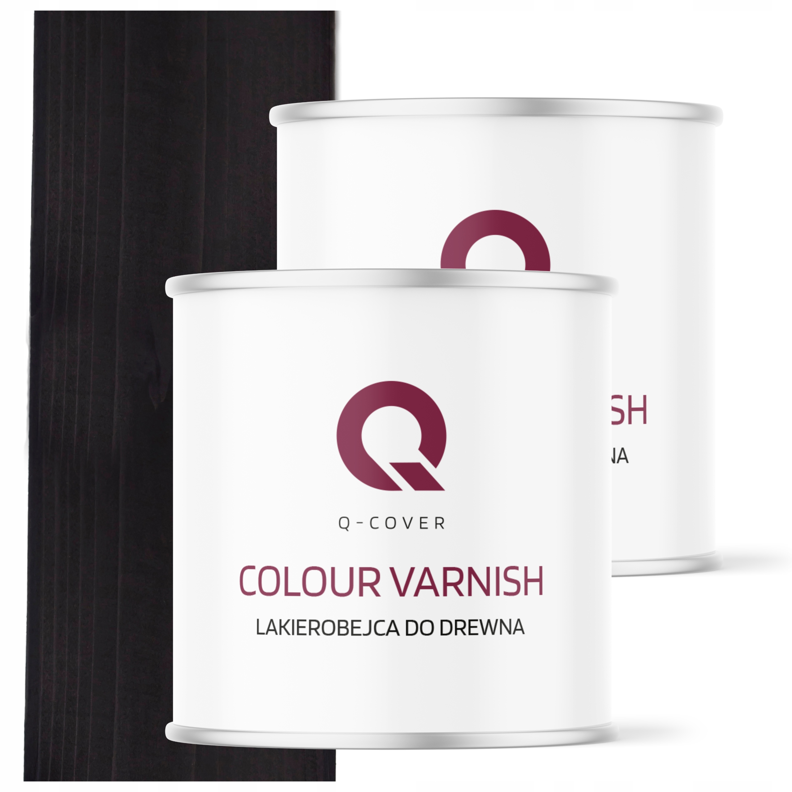 Lakierobejca na drevo a ploty Dekoratívna farba Čierny satén 2,5L Uv