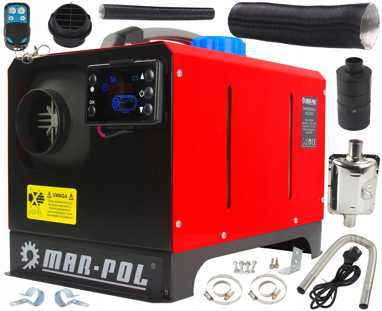 NAGRZEWNICA DMUCHAWA OLEJOWA ELEKTRYCZNA 230V 12V