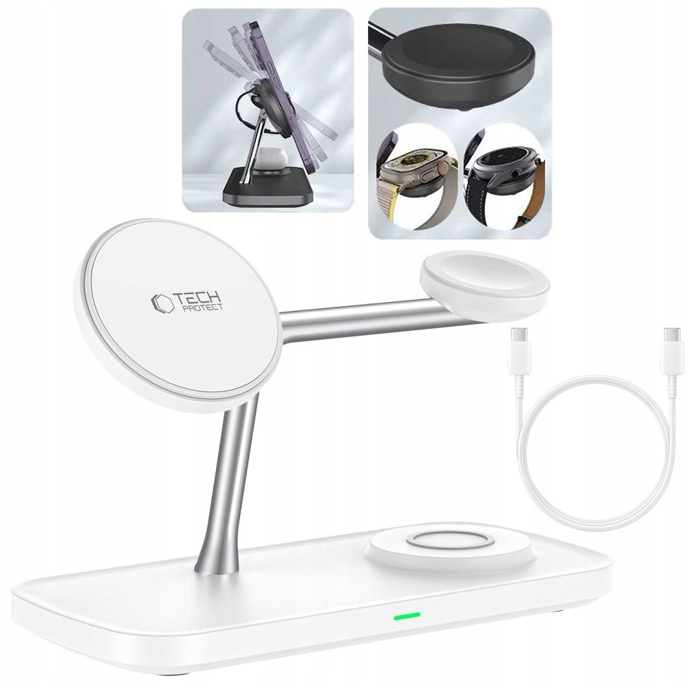 Indukční nabíječka MagSafe Qi2 pro Apple iPhone 16/15 AirPods Watch