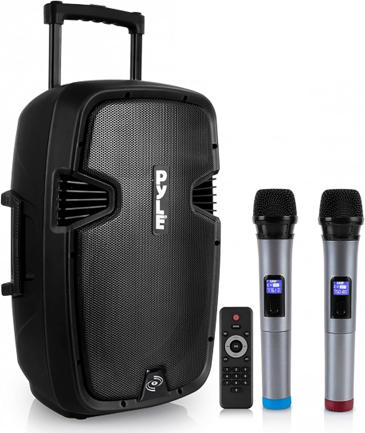 Prenosný Reproduktor Pyle 2 Mikrofóny Karaoke Set 1000W Výkonný