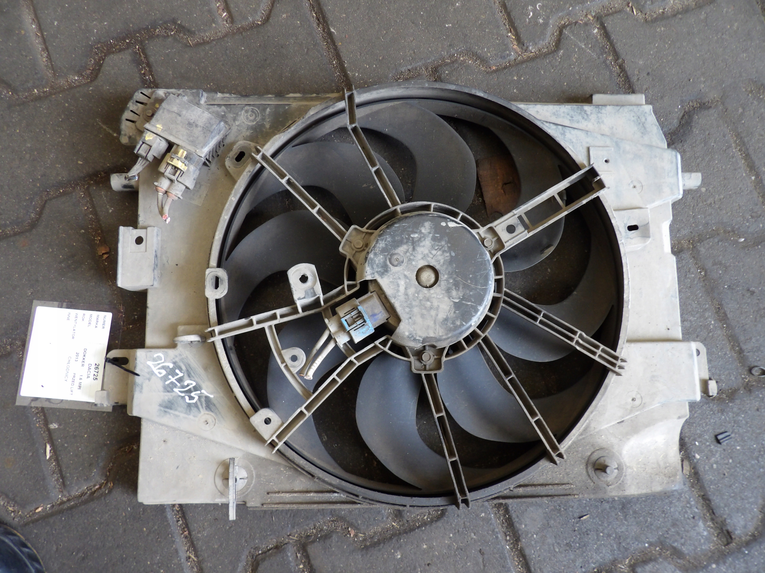 Dacia Dokker ventilátor chladiče 1,6MPI
