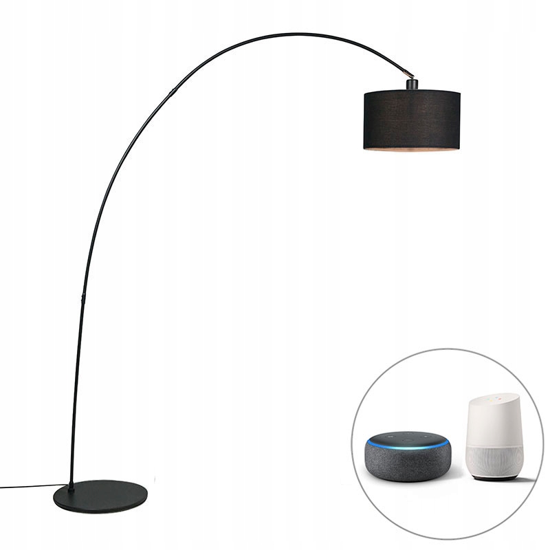 

Lampa podłogowa Qazqa Vinossa E27 60 W czarny