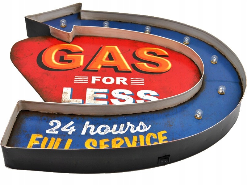 Освещенная вывеска 3D, газовая станция США хит подарок