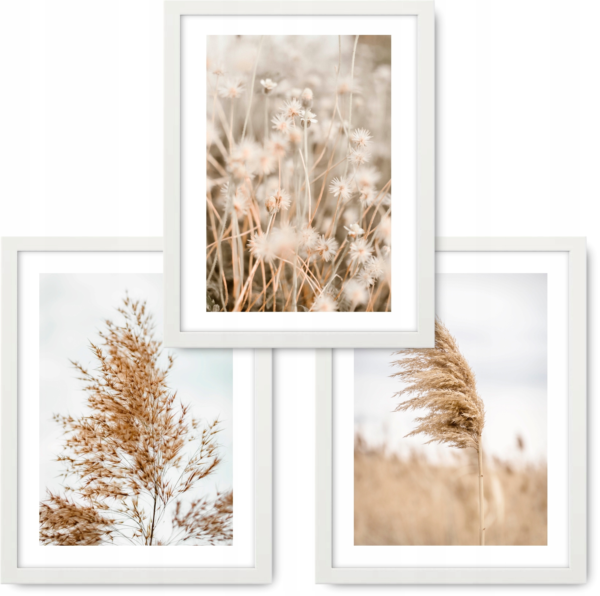 Boho 3 obrazy 33x43 Příroda Tráva rám Ikea #12