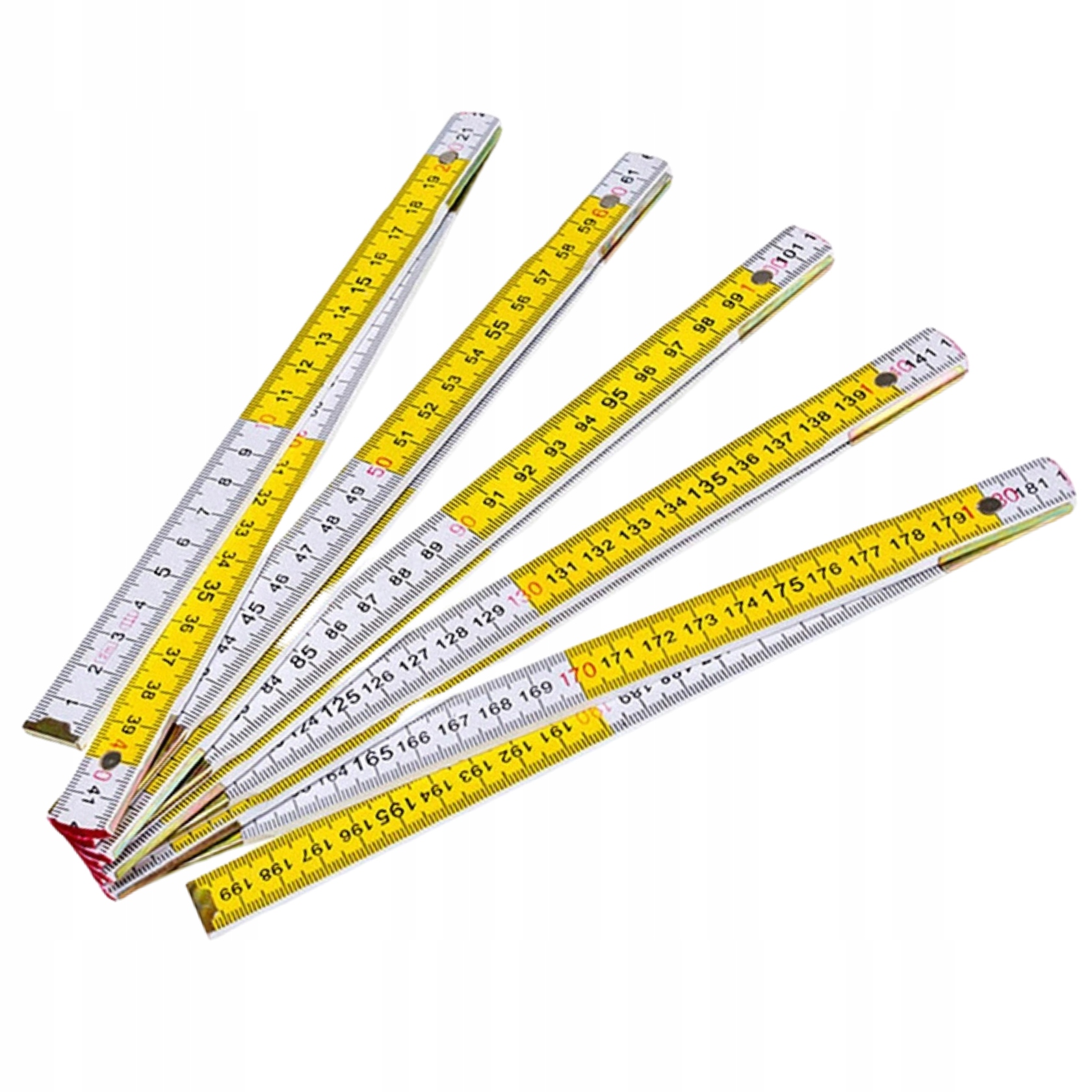 MIARA SKAŁADANA miarka calówka drewniana SOLIDNE BUKOWE DREWNO 2m Długość 2 m