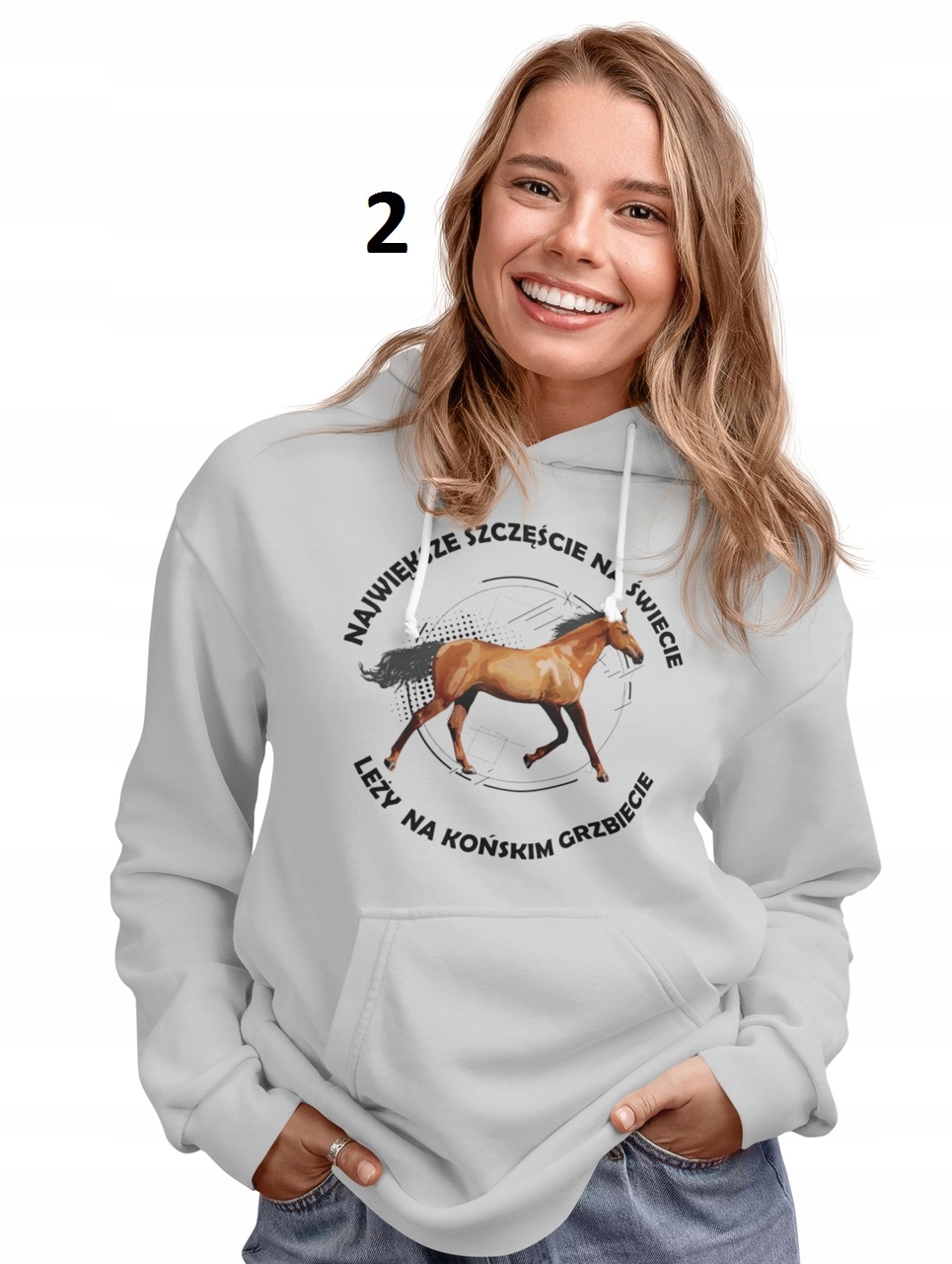 BLUZA KANGURKA DLA MAMY SIOSTRY CIOCI KOŃ WZORY Typ bluza