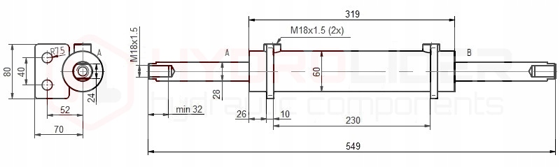 SIŁOWNIK WSPOMAGANIA ZESTAW CRR C-360 2X100 Producent części Hydrolider