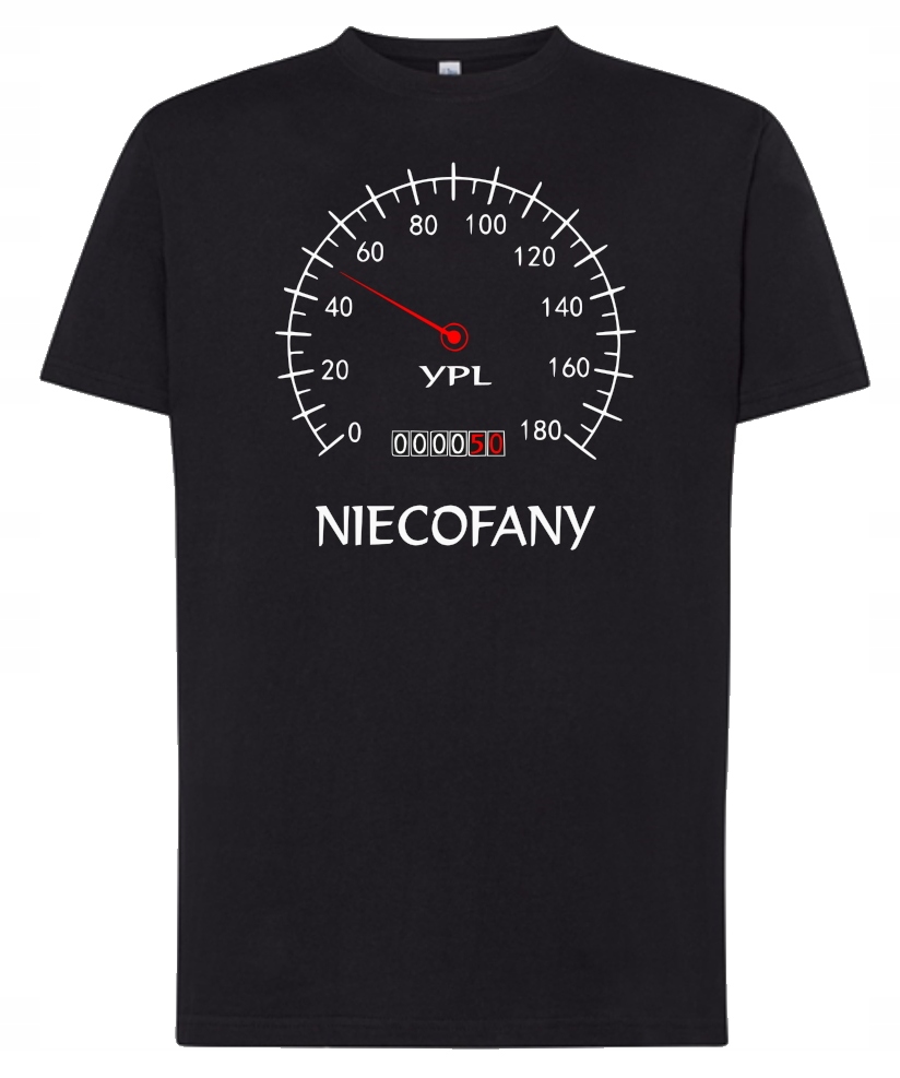 KOSZULKA URODZINOWA MĘSKA LICZNIK NIECOFANY 30 40 50 60 70 NA PREZENT