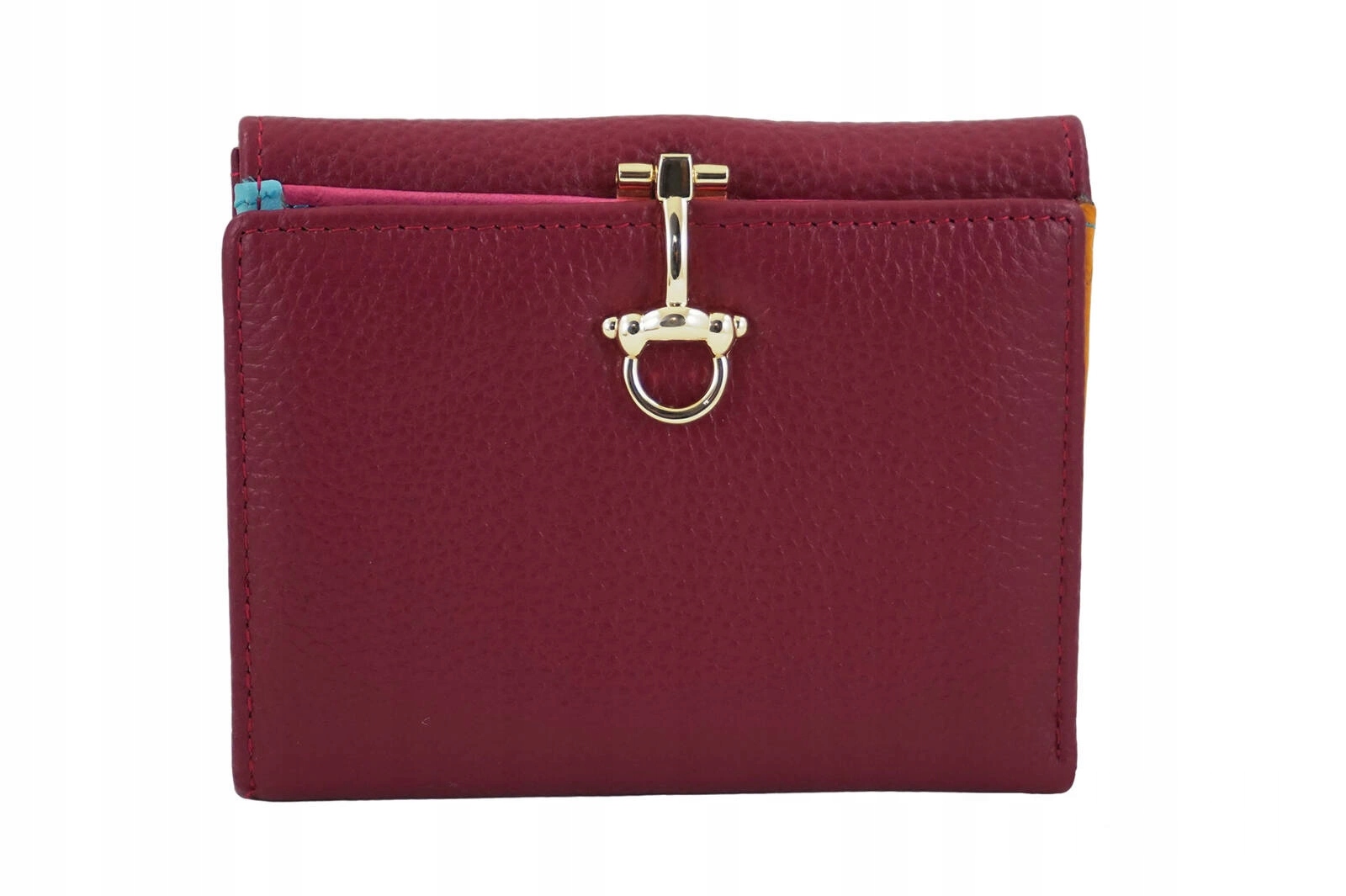 Elegantní peněženka se zlatým fuchsiovým zapínáním