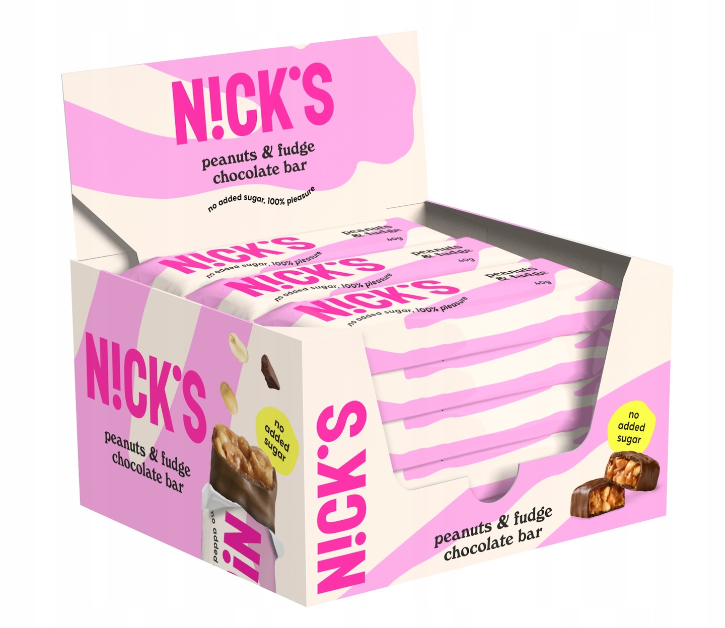 Tyčinka Nick's Peanuts n' Fudge Sada 40g x 15 kusů