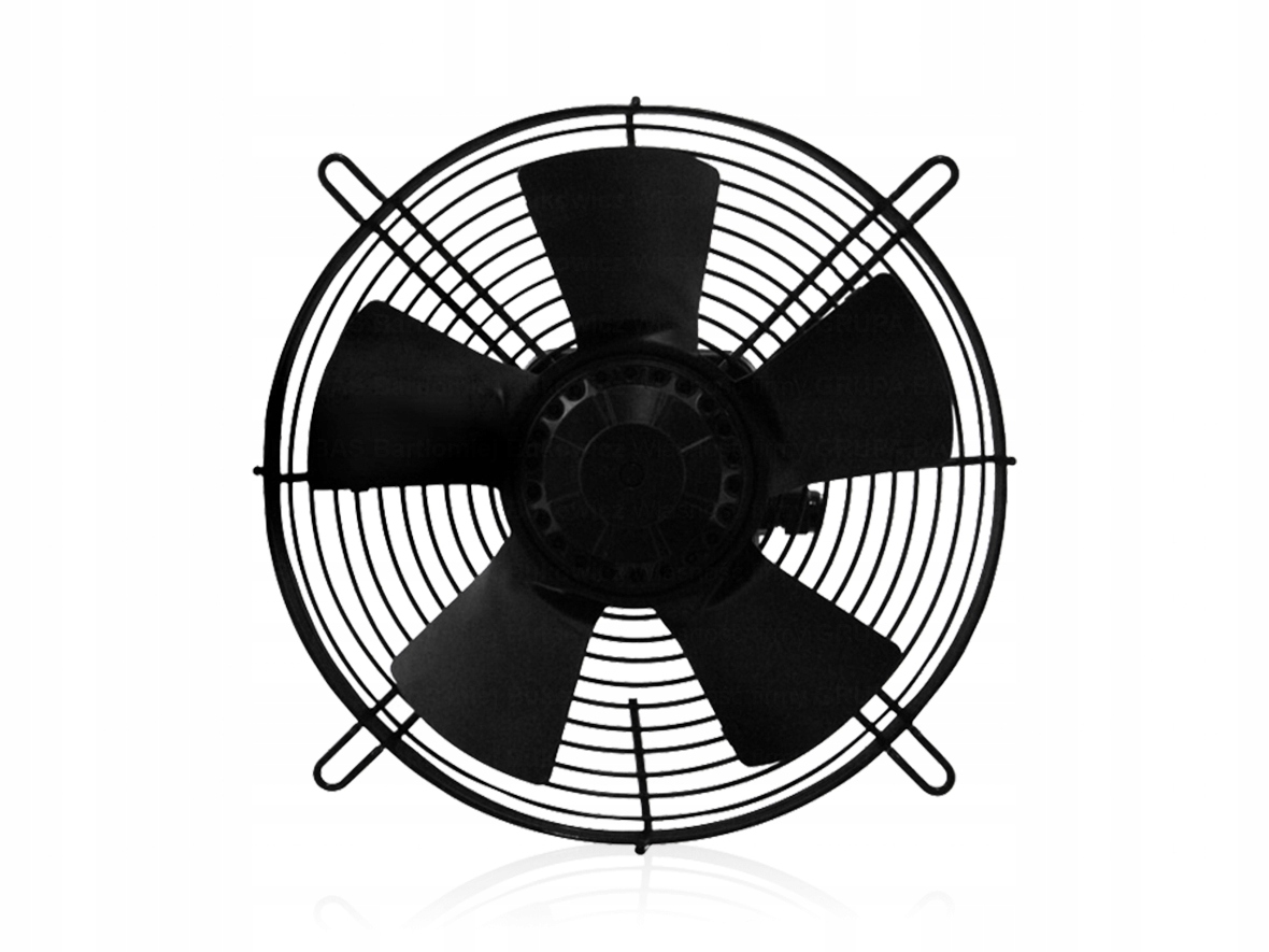 Priemyselný ventilátor do 80 °C s mriežkou IP44, 1700 m³/h, prívod vzduchu 250 mm