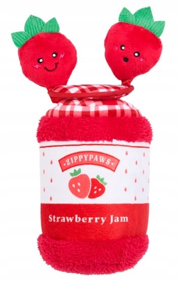 Levně ZippyPaws Plyšový bungee norek pro psa Jahodový džem