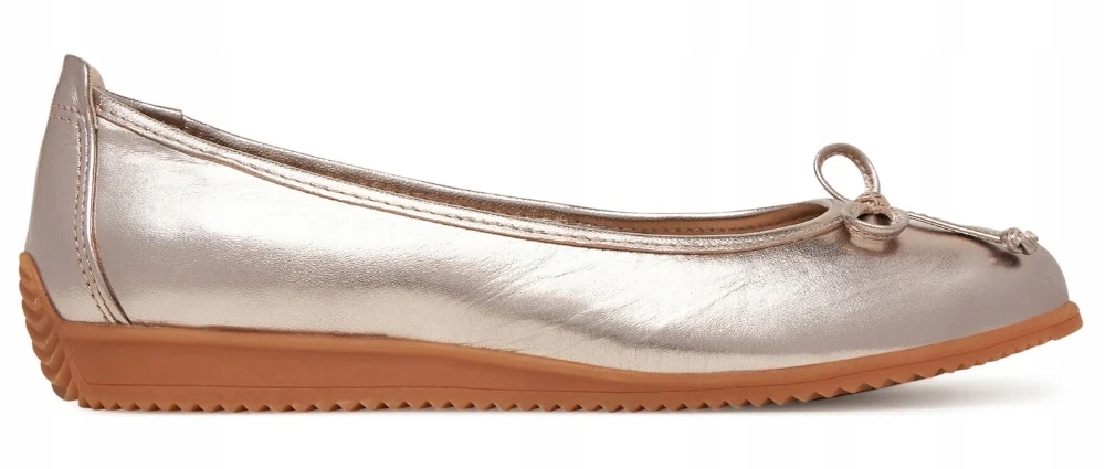Marco Tozzi zlaté dámské platinové kožené baleríny z kůže 36