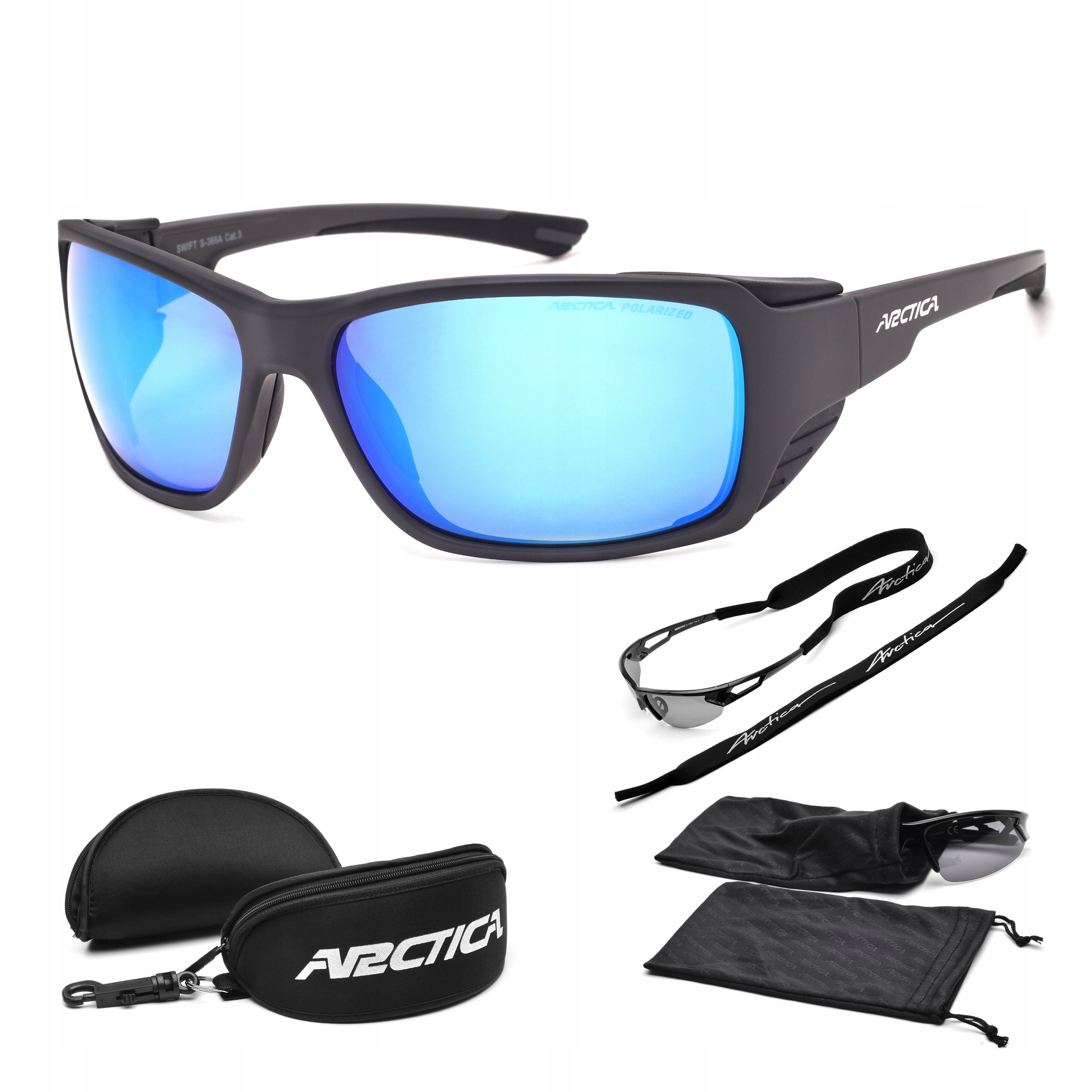 Arctica S-366A Polarizační Brýle Kategorie 3 UV400 Sportovní Boční Kryty