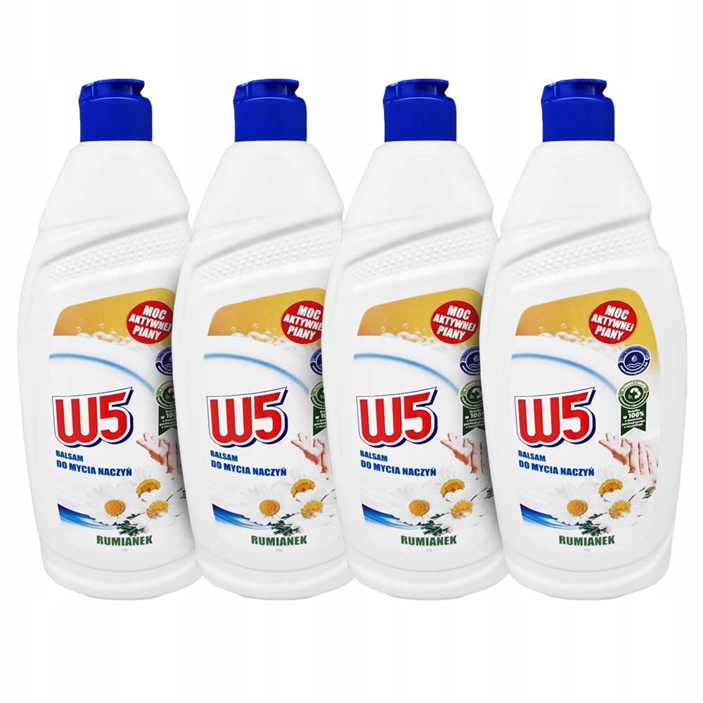 

4X W5 Płyn Balsam Do Mycia Naczyń 850ML Rumiankowy