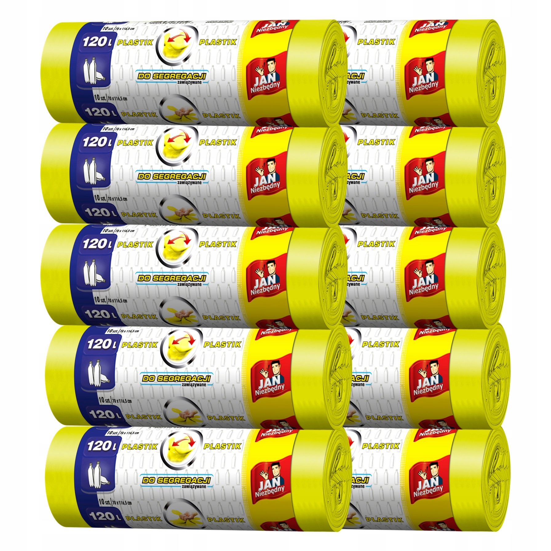 

Worki na Plastik do segregacji zestaw 10xA10 120L