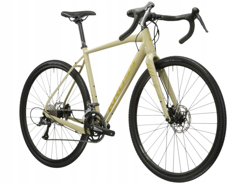 Rower gravel Kross Esker 1.0 M22 28 cali męski Beżowo-złoty