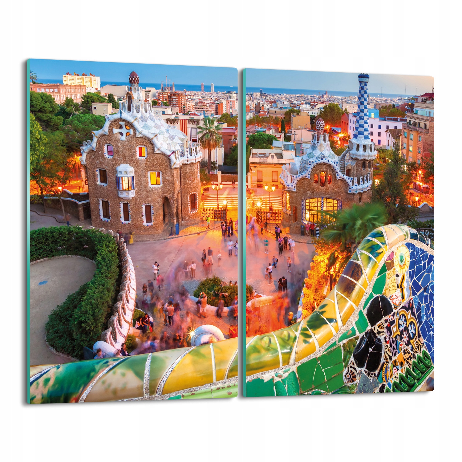 krytka splashback Španělsko domy park 2x 30x52