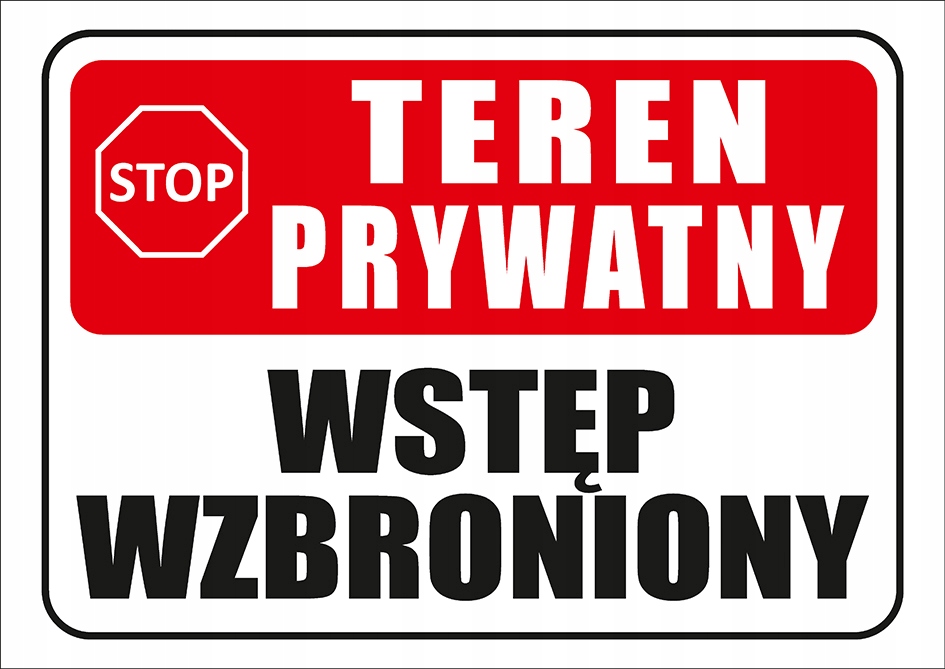 

Tabliczka informacyjna Teren Prywatny Pcv A3