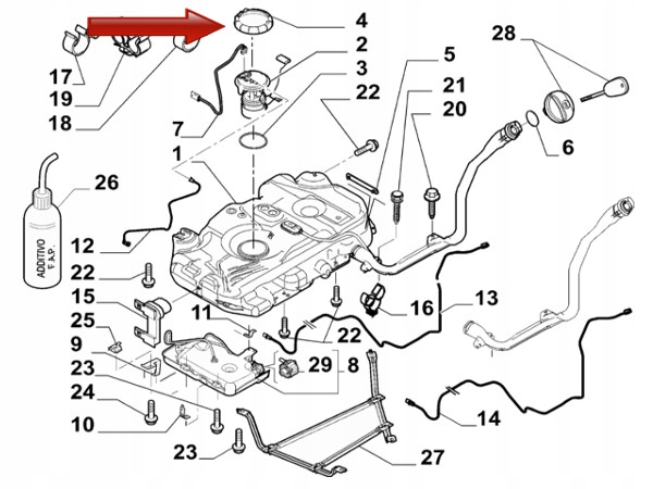 Nakrętka Pompy Paliwa Uszczelka do PEUGEOT EXPERT Producent części Ertons