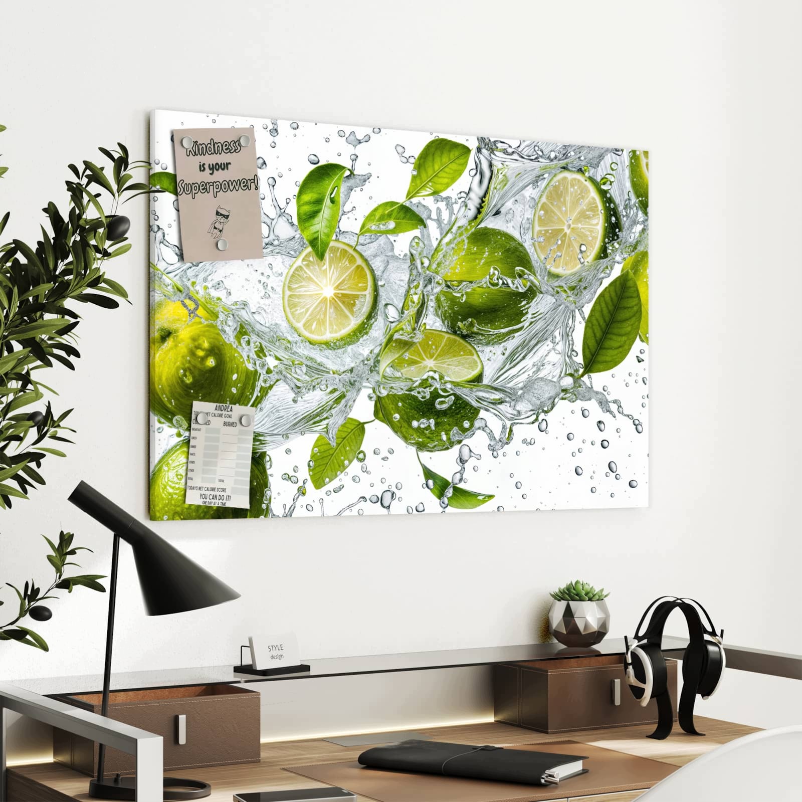 Magnetická tabule Ovoce cytrusový Cákance 90 × 60 cm