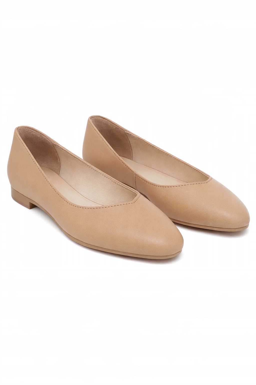 Baleríny Z Přírodní Kůže, Béžové, Nazouvací, 36 1I4A