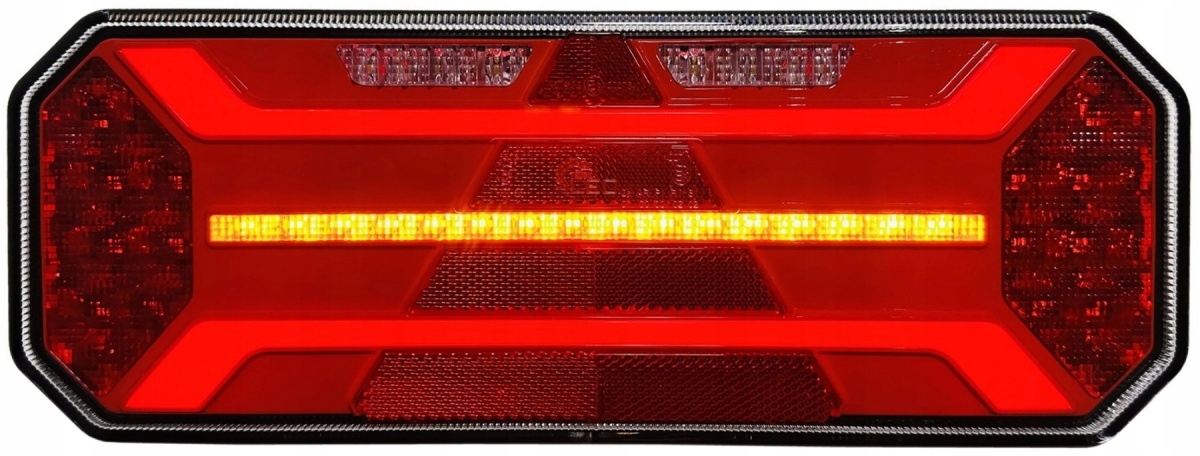 Led lampa zadní kombinovaná dynamický směr trojúhelník Neon 35x13 cm 12-24V L