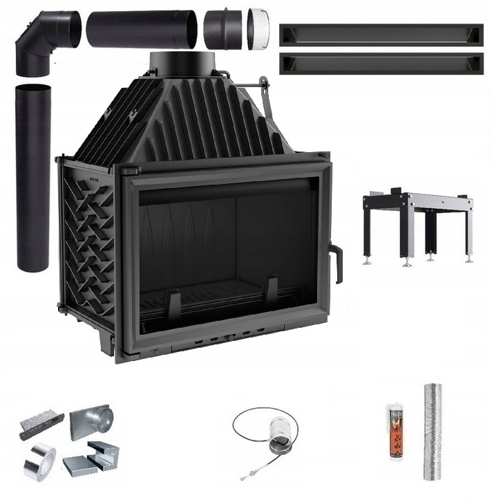 Komínová Vložka Litinová Olivie 16 kW Eko Sada Trubky Lufty
