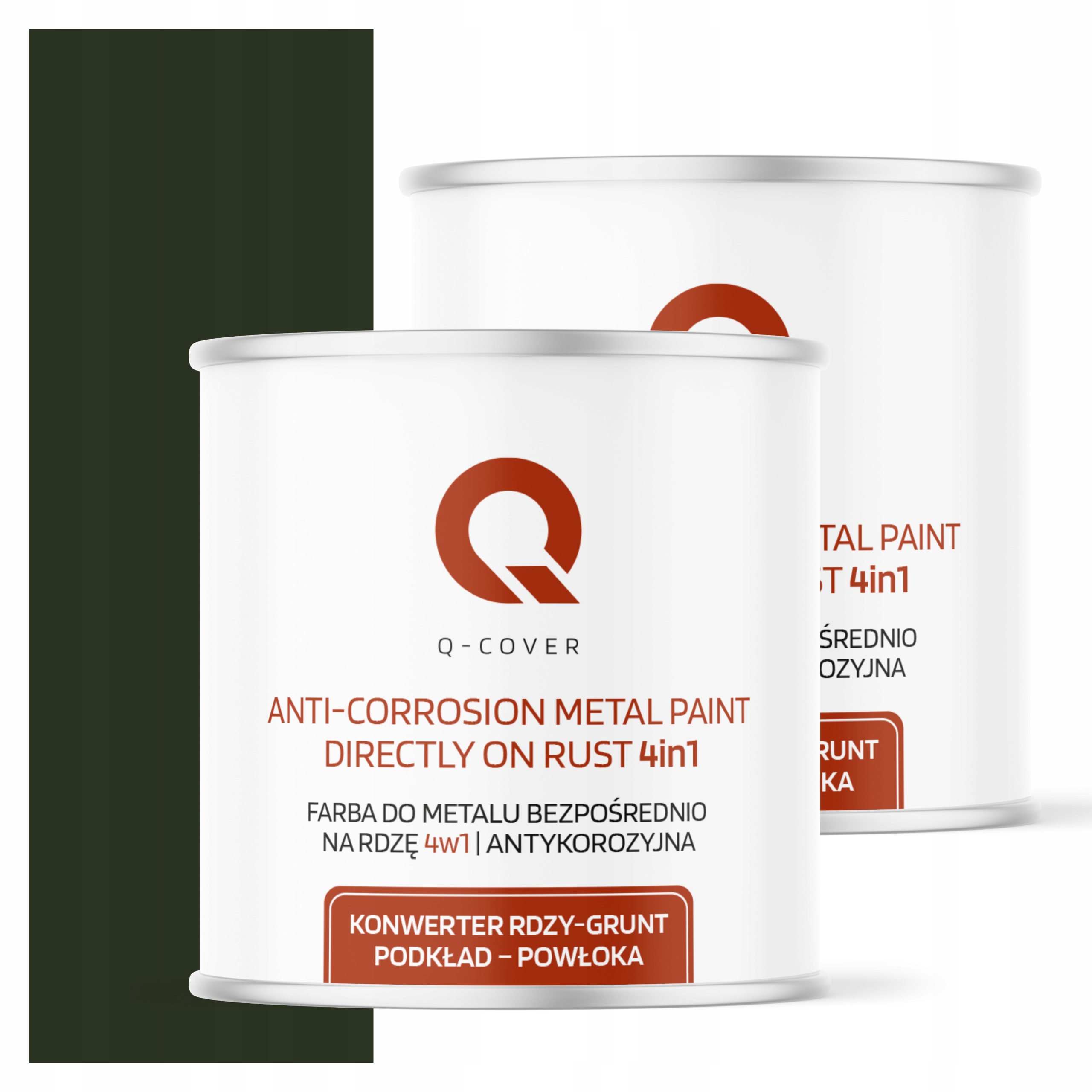 Farba Priamo na hrdzu Metal Aluminium Oceľ 2,5L 4v1 Lesk Fľašová Zelená