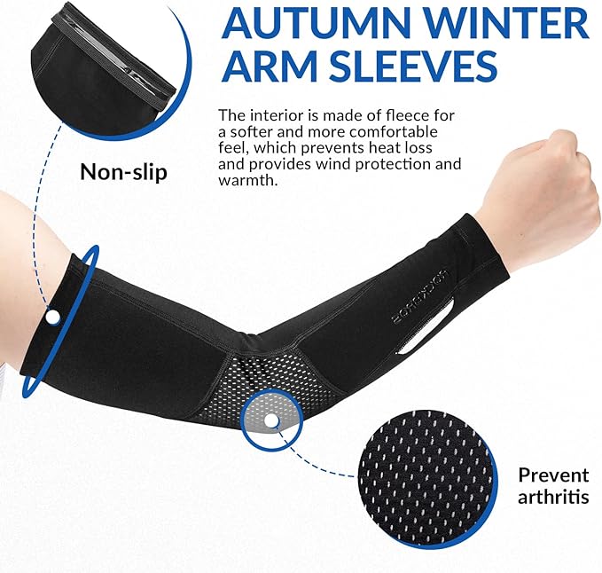 ROCKBROS Podgrzewacze Ramion Rowerowe Rękawy Ocieplacze Nóg Zima L-XL Model Rękawki rowerowe