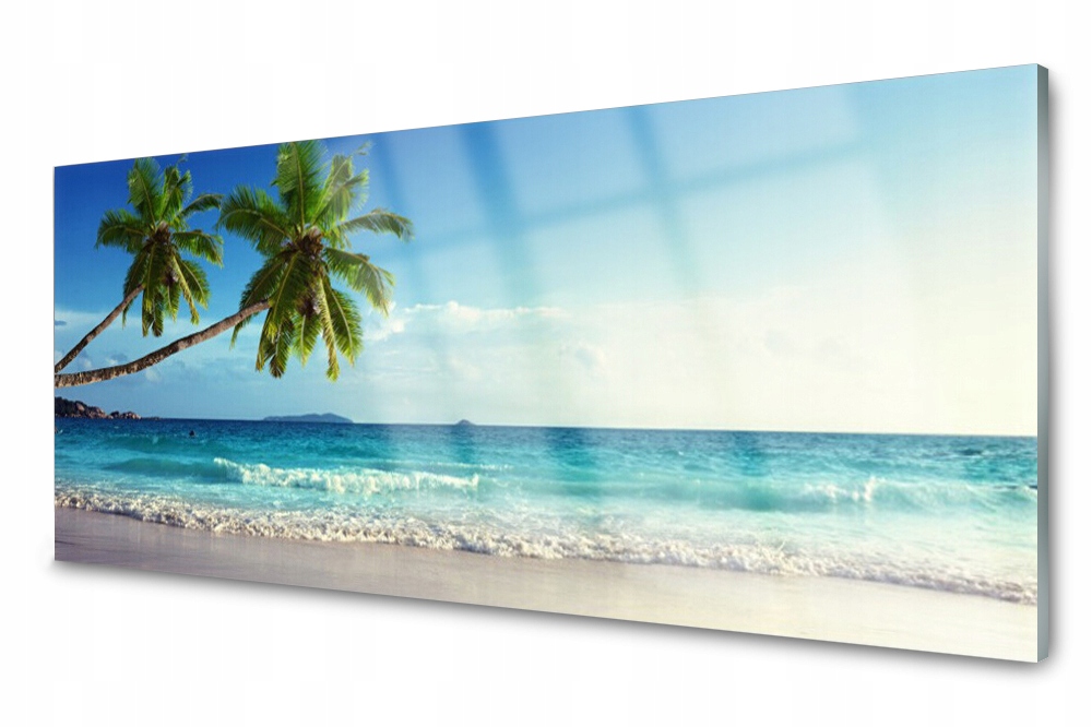 

Panel szklany do kuchni Morze Plaża Palma 125x50