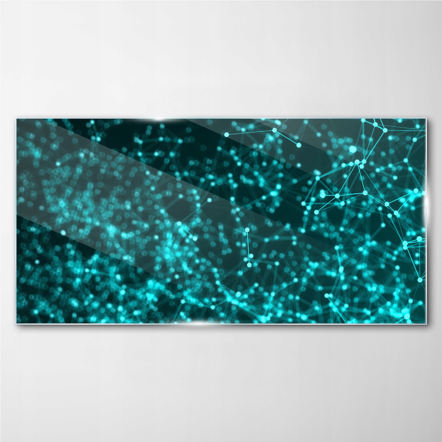 

Obraz szklany na ścianę Linie i kropki 140x70 cm