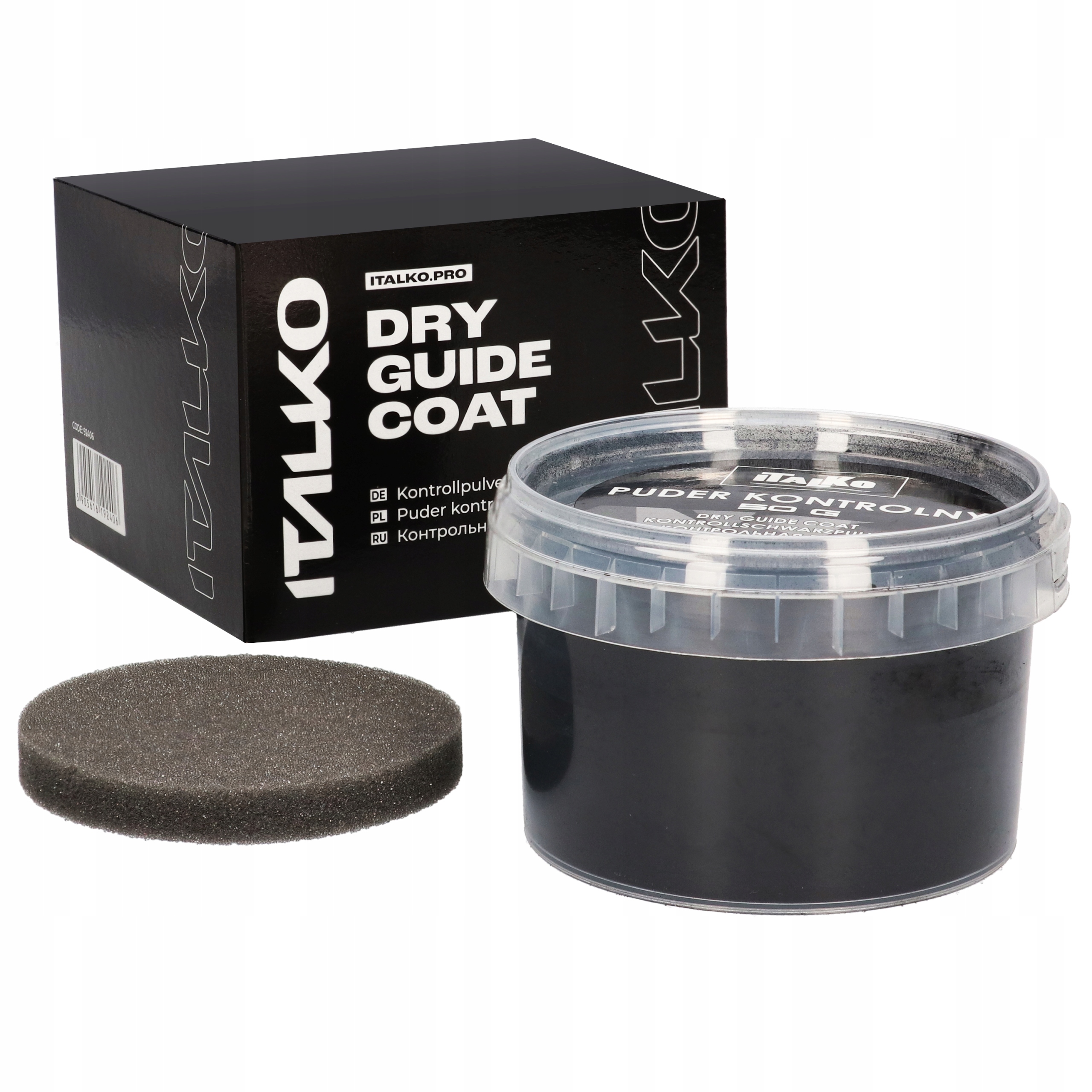 Puder kontrolny Italko z aplikatorem czarny 50G
