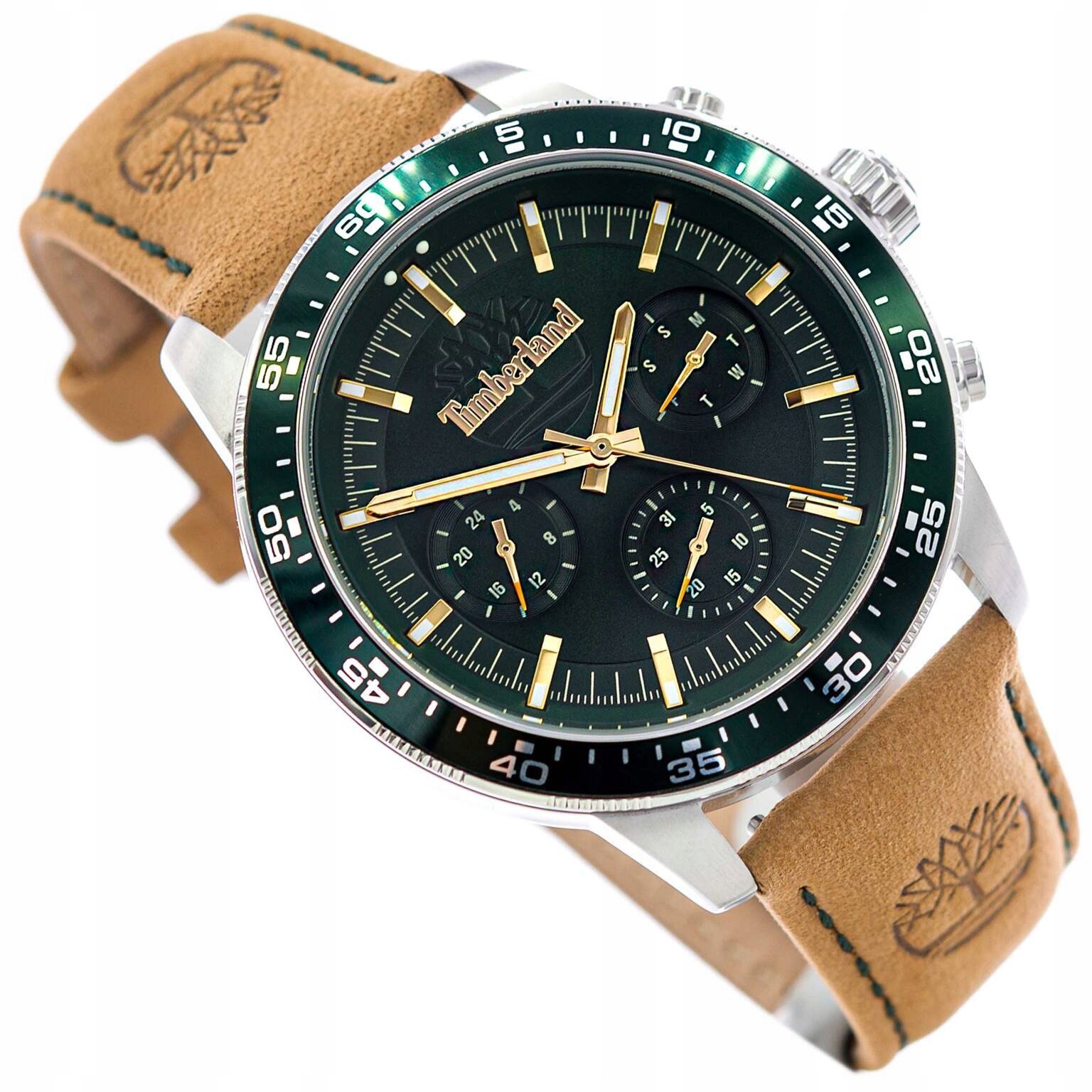 Pánské hodinky Timberland TDWGF0029001 Parkman hnědé s hnědým řemínkem a Datumovka