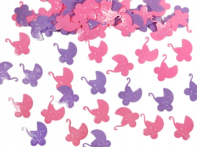 id_1462 Konfetti foliowe 15 g - różowe wózki